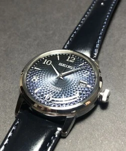 SEIKO Presage SRPE43J1 Automatic Leather Cocktail Manhattan Blue Japan Made - Picture 1 of 11