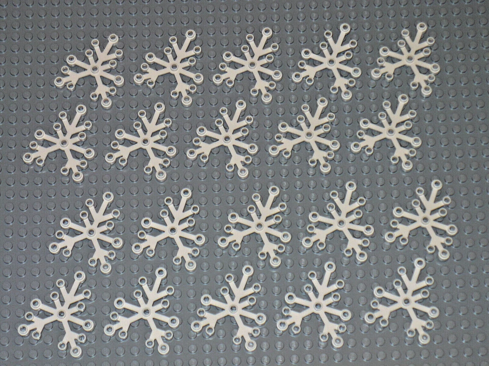 NEW X20 LEGO Large winter white 6x5 Tree Leaf limb forest snow fantasy plant - Image 1 of 1