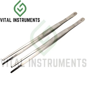 2 Thumb Dressing Forceps Tweezers 12" Serrated Surgical Dissecting Instruments - Picture 1 of 1