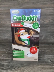 NEW Gemmy Airblown Inflatable Reindeer Car Buddy 3 Ft LED Light Christmas - Picture 1 of 6