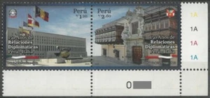 2024 150° ann. relazioni diplomatiche con l'Italia - Perù - dittico no. foglio - Imagen 1 de 1