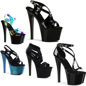 Pleaser 7" Heel 2 3/4" PF Criss Cross Ankle Wrap Sandal Adult Women SKY3XX - Picture 1 of 32