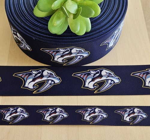 7/8 & 1.5 (1 YD) Nashville Predators Hockey Grosgrain Ribbon | eBay