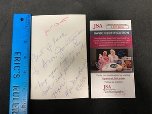 Ken Mackenzie Autographed Hand Signed 3x5 Photo w/ JSA COA NH 11723B - Picture 1 of 2