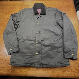 Vintage Obey Mens Zip and Snap Up Front Collared Jacket Large Flannel Liner - Picture 1 of 12