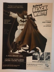 Statua BATMAN bianco e nero DC Direct Kubert ~ rivista STAMPA ANNUNCIO 2008 - Foto 1 di 1