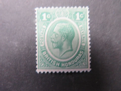 1929 British Honduras 1c Green SG126 Mounted Mint Cover