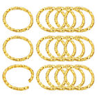 1.5 x 15mm Wine Glass Charm Ring Twisted Open Jump Rings, Golden 100pcs