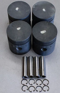Volvo B16 Piston Set fits 1957 thru 1961 - OE Mahle Brand standard pistons - Foto 1 di 1
