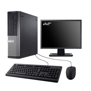 PC Dell Optiplex 390 DT 22" Display Intel I3-2100 RAM 16GB HDD 500GB W10 WLAN - Bild 1 von 6