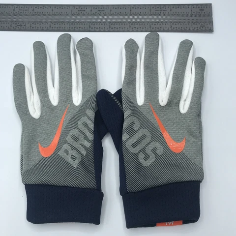 Nike Broncos Stadium Gloves Grey Lightweight Cover