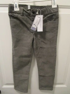 JACADI CORIANDRE BOY'S GREIGE GRAY CORDUROY STRAIGHT LEG PANTS NEW - Picture 1 of 6