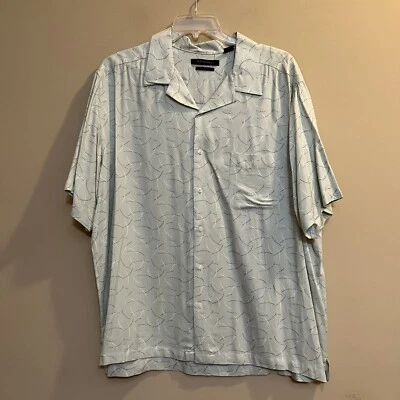 Camisa Axist Silk Touch Hombre Abotonada, XXL Beige Estampado Geométrico Rayón Foto 1 de 4