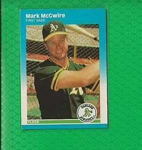 1987 Fleer Mark McGwire RC Oakland Athletics #U-76 ⭐️💥🎯 NM/NMMT - Bild 1 von 2