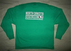 UND FIGHTING HAWKS MENS 3XL 54-56 LONG SLEEVE,SHIRT RUSSEL ATHLETIC DEPT SOUX - Picture 1 of 5
