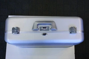 Zero Halliburton Briefcase Natural Aluminum Finish with Dial Lock and Padding - Picture 1 of 13