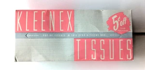 Vintage 1960's Kleenex Tissues Sheets Pink New Sealed Pink Box Novelty Paper NOS - Picture 1 of 13