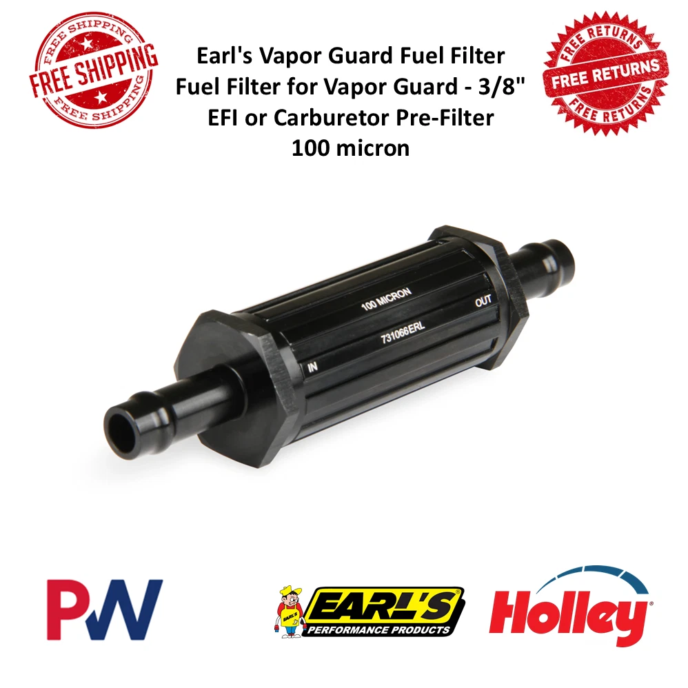 Earls 731166ERL EARL'S Vapor Guard Fuel Filter
