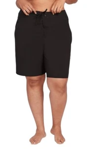 VOLCOM Womens Plus Size 22W Black Simply Solid 11" Board Shorts NWT - Picture 1 of 7