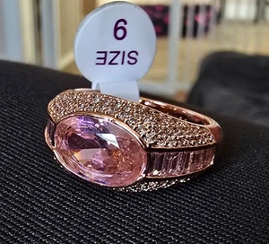 Bombe Party Ring RG11912 "An Ocean of Glam" Rosenquarz Roségold Größe 9 - Bild 1 von 5