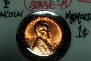 1960 P DDO UNC Mint Error Copper Penny Lincoln Wheat 1c Cent - Picture 1 of 3