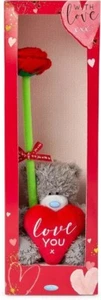 Me to you, Love you bear with red rose comes in a beautiful presentation box - Picture 1 of 4