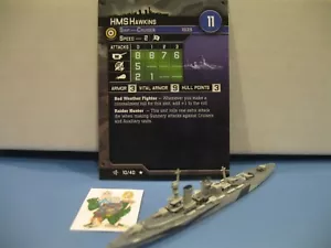 =Axis Allies War at Sea ACCIÓN DE SUPERFICIE HMS Hawkins 10/40 con tarjeta= - Imagen 1 de 1