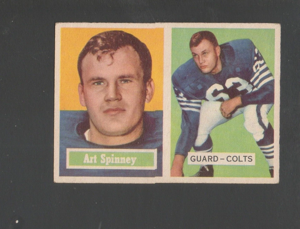 1957 Topps Football  Card #17 Art Spinney-Baltimore Colts Ex Card - Image 1 of 1
