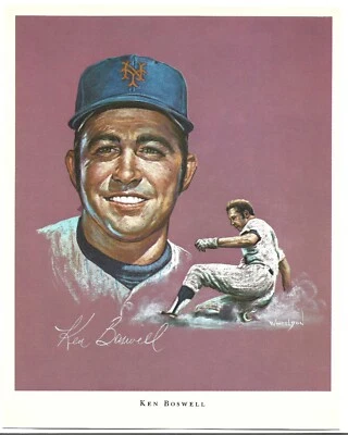 KEN BOSWELL 1969 CITGO PROMO SHEET NEW YORK METS 8X10 VERY RARE! NEAR MINT - Image 1 of 2