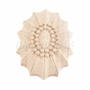 Figurines Woodcarving Frame Decal Onlay Furniture Corner Applique Carved Decor - Picture 1 of 14