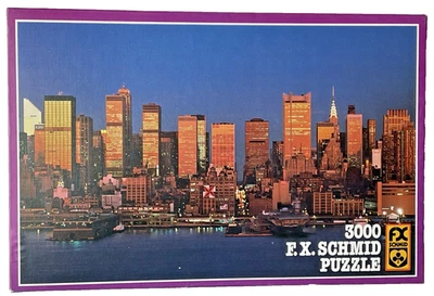 FX Schmid New York City Skyline Midtown Manhattan 3000 Pc Jigsaw Puzzle 45"x32" - Image 1 of 4