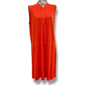 Neu mit Etikett Eileen Fisher Gr. M Bio-Baumwolle + Hanf Knopf Etuikleid Designer - Bild 1 von 7
