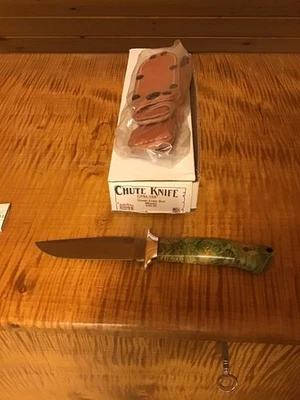 Cuchillo de hoja fija Bark River Chute - Green Elder Burl - Nuevo en caja Nuevo en caja Foto 1 de 4
