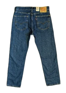 Levi's Men's 505 Regular Fit Jeans W32L30 Dark Blue Stonewash Denim NWT - Picture 1 of 14