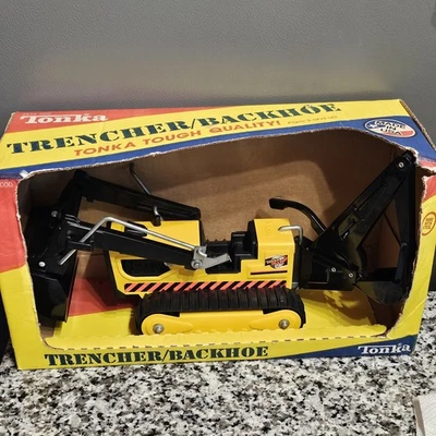  Retroexcavadora Tonka Trencher original vintage años 80 # 25534-000 acero prensado Foto 1 de 4
