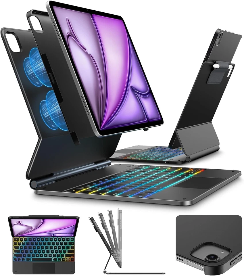 typecase Edge+ Keyboard Case for iPad Air 13" & iPad Pro 12.9, Black - Image 1 of 1