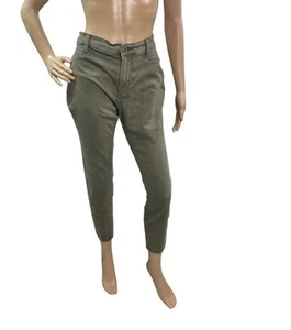 Gap Women’s Size 8 Flat Front Solid Green Stretch Skinny Pants - Picture 1 of 7