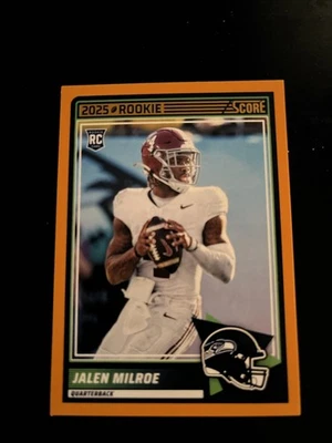 2025 Score Jalen Milroe Orange Parallel Color Match! - Image 1 of 2