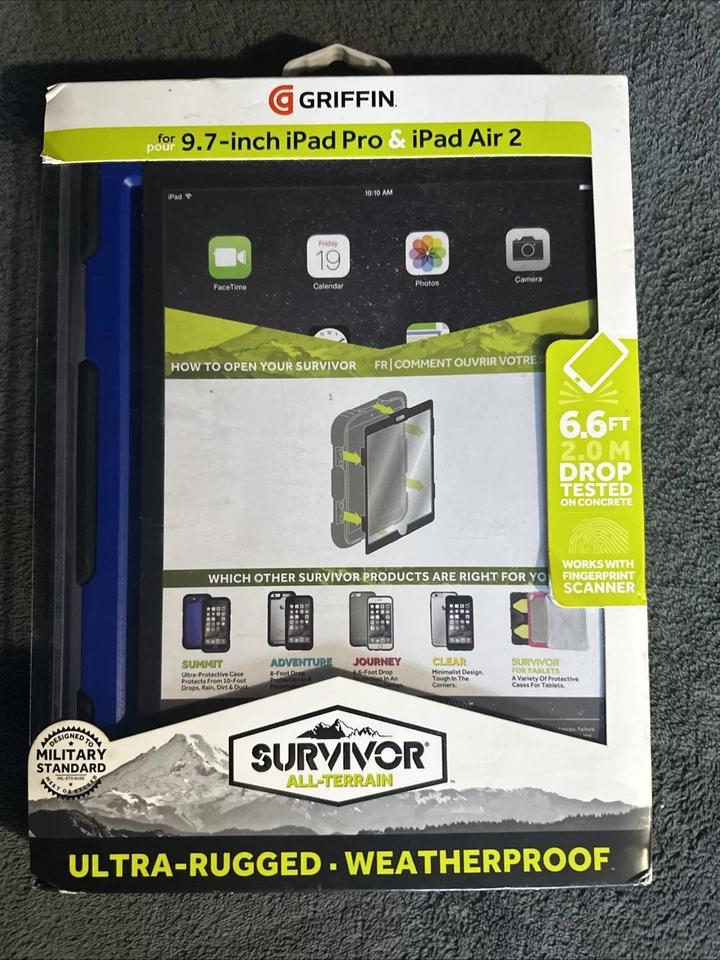 Griffin Survivor All Terrain For 9.7 Inch Ipad Pro & Ipad Air 2 Blue - Image 1 of 4