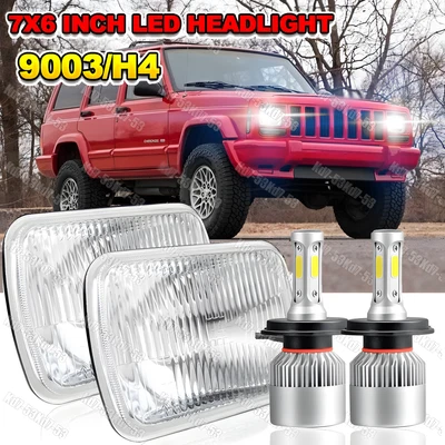 Par de faros LED 5x7" 7x6 para Jeep 84-2001 Cherokee XJ/Para 86-1995 Wrangler Foto 1 de 4