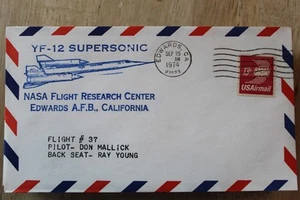 YF-12 SUPERSONIC NASA - VOLO DI PROVA #37 15 SETTEMBRE 1974 EDWARDS PILOT MALLICK - Foto 1 di 1