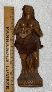 Vintage 1990’s Coco Joes Dancing Hula Lady Statue Hapa wood Art Decor - Picture 1 of 7