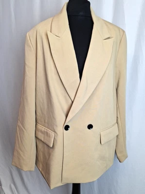 Cotton Traders Beige Camel Blazer Double Breasted Women's UK14 NWT C4617 - Image 1 of 4