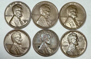 1932-D Lincoln 1c Cent Lot of 6 Wheat Pennies - Picture 1 of 3