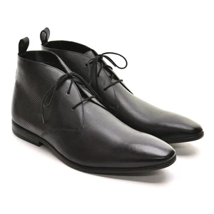 Men Clarks Bampton Up Formal Ankle Boots 11.5 M Black Leather Lace Up Shoes New - Picture 1 of 8