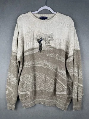 Men’s XL Pinnacle Golf Sweater Embroidered Sport Pullover Preppy Y2K Old Money - Image 1 of 4
