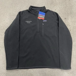 Patagonia Black Better Sweater Mens Size XL Quarter Zip Fleece Pullover - Picture 1 of 6