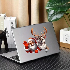 Niedliche fröhliche Santa Rentier Blick Aufkleber Urlaub Auto Personalisierung Aufkleber - Bild 1 von 10