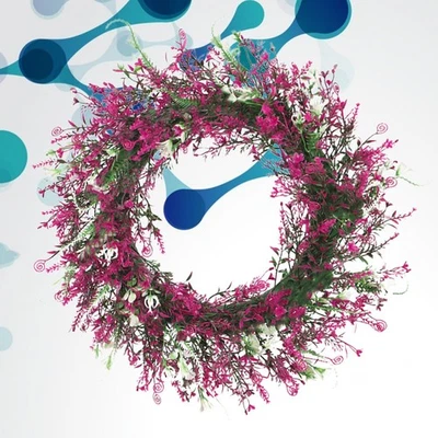 1PC Simulated Leaves Wreath Wall Hanging Fern Leaves Garland Decor Artificial - Image 1 of 4