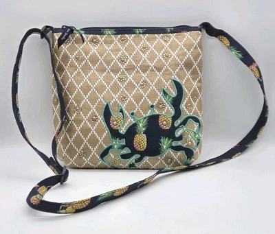 Vera Bradley TOUCAN PARTY Beach Crossbody Purse Pineapples Crabs  - Image 1 of 4